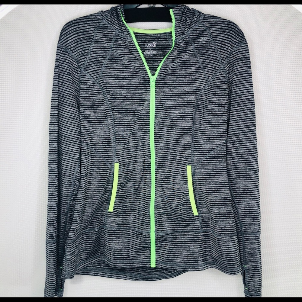 Lukka  Active Hooded Full Zip Jacket w/Thumb Holes